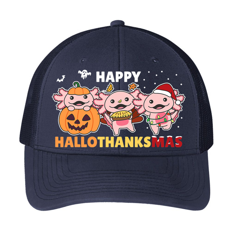 Axolotl Christmas Halloween Costume Happy Hallothanksmas Pa Trucker Cap | Artistshot