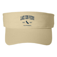 Lake Don Pedro California Ca Vintage Athletic Navy Sports De Fashion Visor | Artistshot