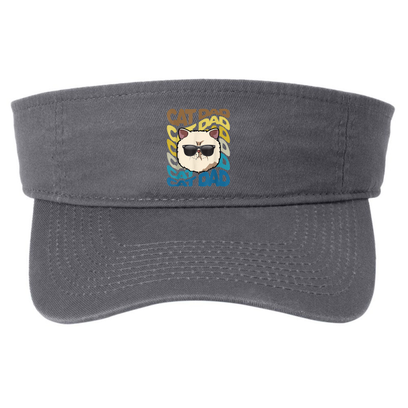 Retro Vintage Cool Exotic Shorthair Cat Dad Kitty Dad Fashion Visor by Scout | Artistshot