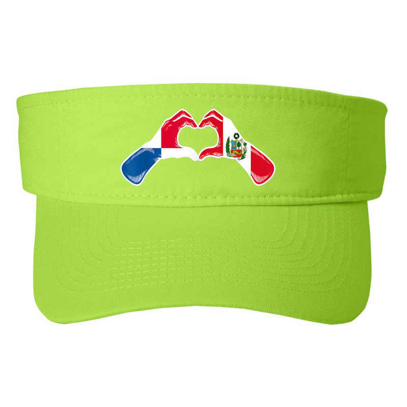 Peru Panama Flag Peruvian Panamanian Heart Fashion Visor by Skunk | Artistshot