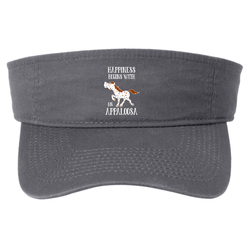 Happiness Begins With An Appaloosa Red Roan Horse Fashion Visor | Artistshot