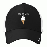 I'm Just Here For The Ice Cream Meme Cute Vanilla Soft Serve Nike Dri-fit Cap | Artistshot