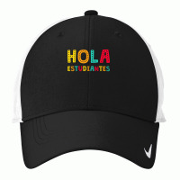 Maestra Bilingual Regalos Spanish Teacher Hola Estudiantes Long Sleeve Nike Dri-fit Cap | Artistshot