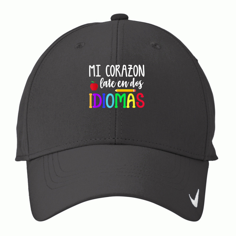 Mi Corazon Late En Dos Idiomas Bilingual T Shirt Nike Dri-FIT Cap by cm-arts | Artistshot