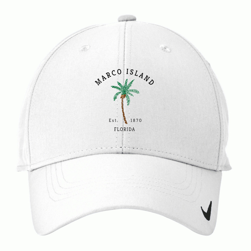 Womens Marco Island Florida Colorful Palm Tree Retro Novelty Art V Nec Nike Dri-FIT Cap by cm-arts | Artistshot