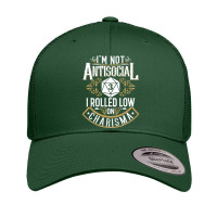 Not Antisocial, Rolled Low Charisma Funny Rpg Loves Dragons Retro Trucker Cap | Artistshot