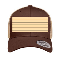 Cream Colored Notebook Paper With Single Black Lines And Yellow Paragr Retro Trucker Cap | Artistshot