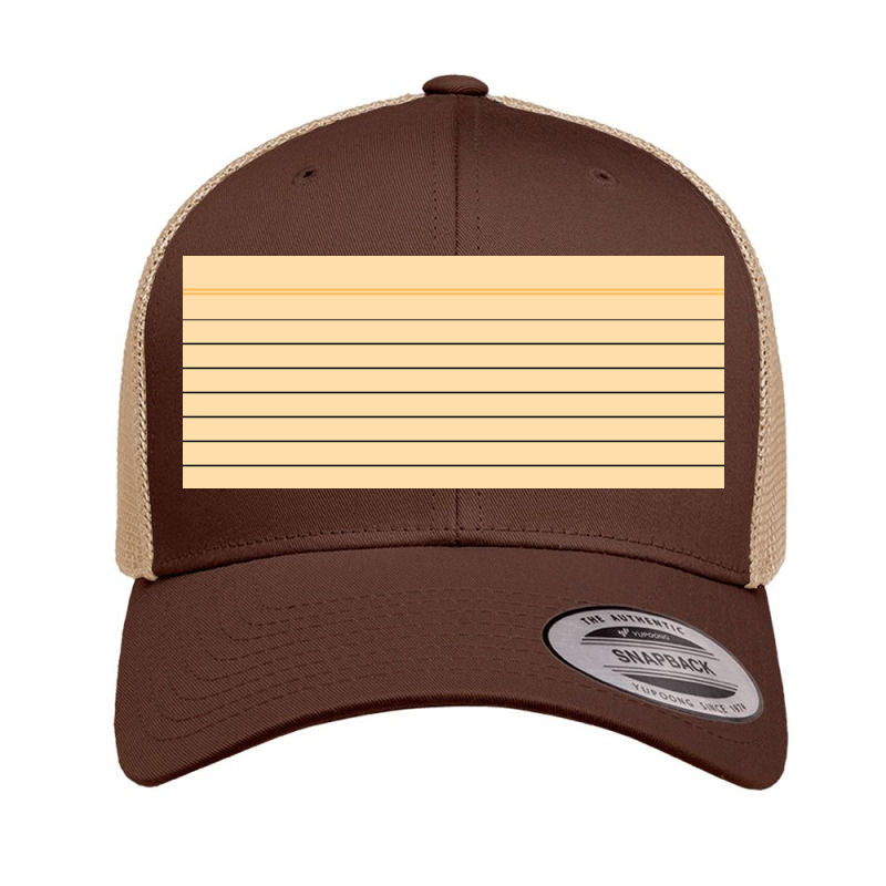 Cream Colored Notebook Paper With Single Black Lines And Yellow Paragr Retro Trucker Cap by American choice | Artistshot