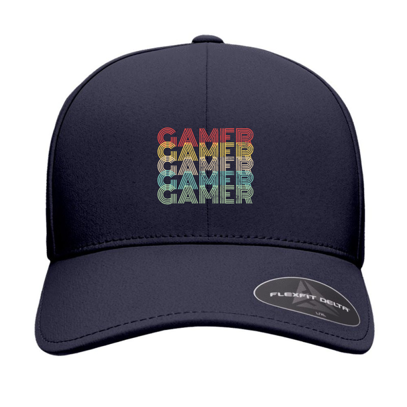 Gamer Retro Vintage 8bit Arcade Gaming Seamless Cap by ChandraGay | Artistshot