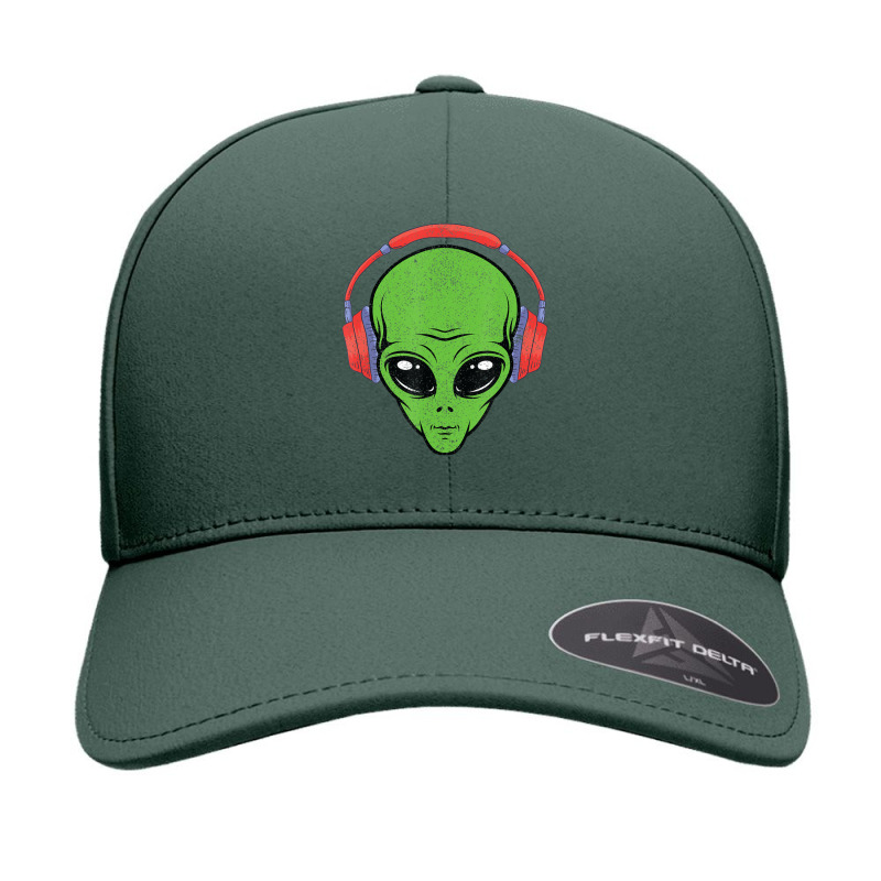 Alien Headphones Halloween For Outer Space Lover Seamless Cap by doboc | Artistshot