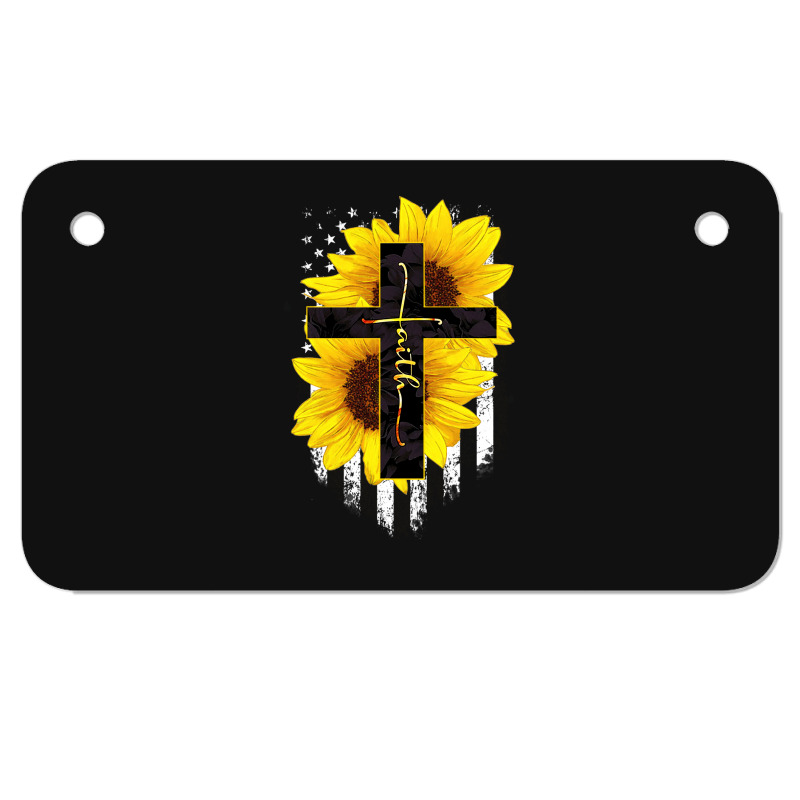 Faith Sunflower Flag Motorcycle License Plate | Artistshot