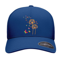 Butterfly Flower Dandelion Butterfly Flower Dandelion Seamless Cap | Artistshot