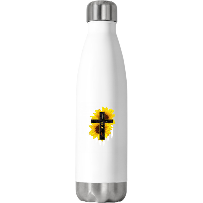 Faith Sunflower Flag Stainless Steel Water Bottle | Artistshot