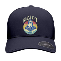 Space Shuttle Blast Off 40th Birthday Retro Portrait Seamless Cap | Artistshot