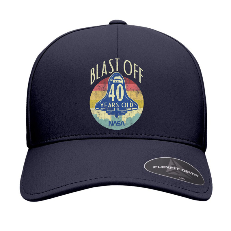 Space Shuttle Blast Off 40th Birthday Retro Portrait Seamless Cap by ledo | Artistshot