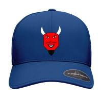 Cartoon Satan Face Seamless Cap | Artistshot