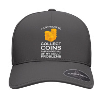 I Just Want To Collect Coins Coins Numismatist Seamless Cap | Artistshot