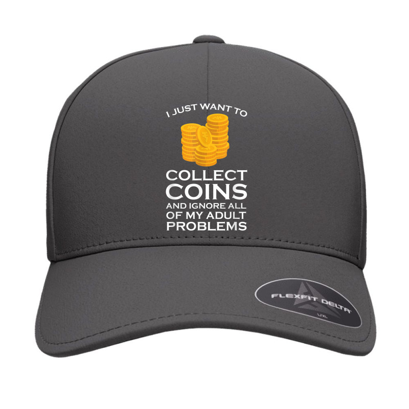 I Just Want To Collect Coins Coins Numismatist Seamless Cap by Sombre | Artistshot