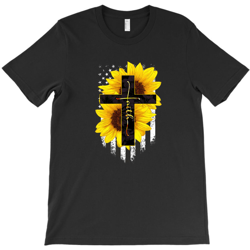 Faith Sunflower Flag T-shirt | Artistshot