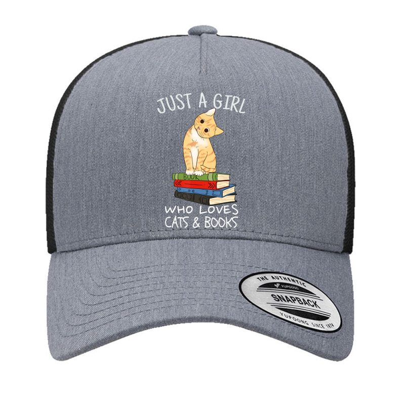 Just A Girl Who Loves Books And Cats Reading Yupoong Trucker Cap by cm-arts | Artistshot