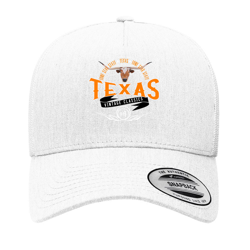 Vintage Classic Style Texas Lone Star Longhorn Design Yupoong Trucker Cap by cm-arts | Artistshot