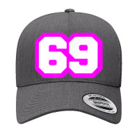 Purple Number Sixty Nine 69 Magenta Sport Font Yupoong Trucker Cap | Artistshot