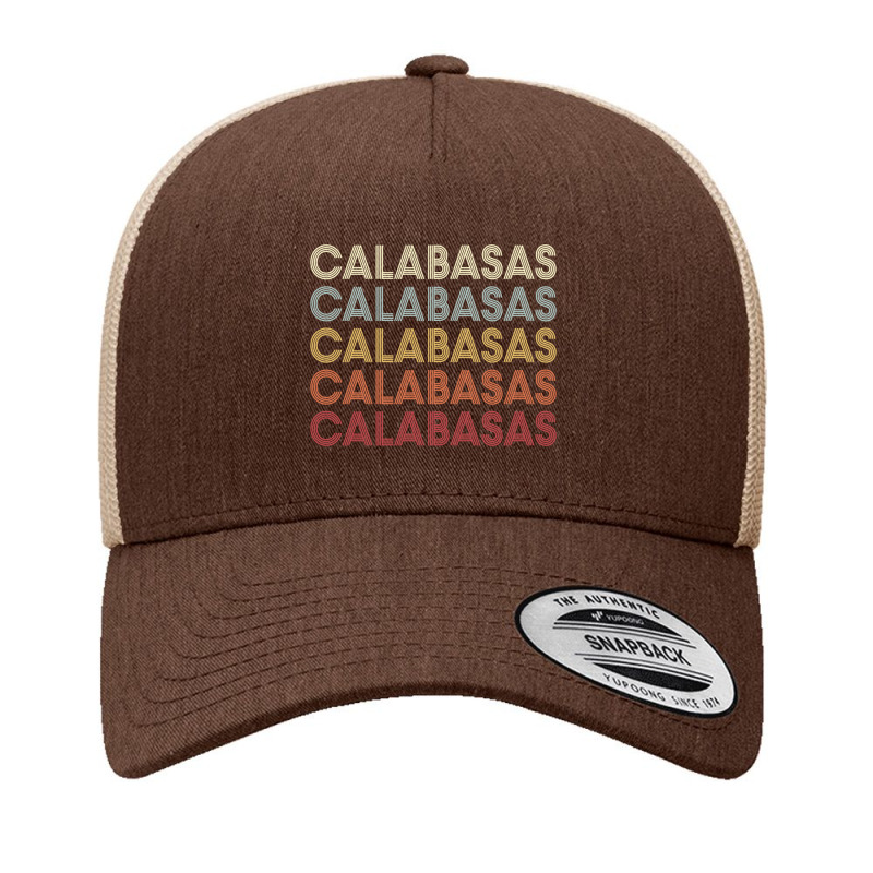 Calabasas California Calabasas Ca Retro Vintage Text Long Sleeve T Shi Yupoong Trucker Cap by cm-arts | Artistshot