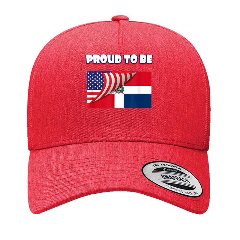 Proud To Be Dominican And American Flag July 4th T Shirt Yupoong Trucker Cap by cm-arts | Artistshot