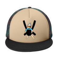 Womens Carlos   Hangover Baby With Sunglasses In A Strap V Neck T Shir Foam Snapback Hat | Artistshot