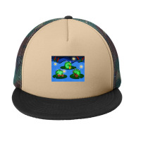 Cute Frogs Playing Musical Instruments Foam Snapback Hat | Artistshot