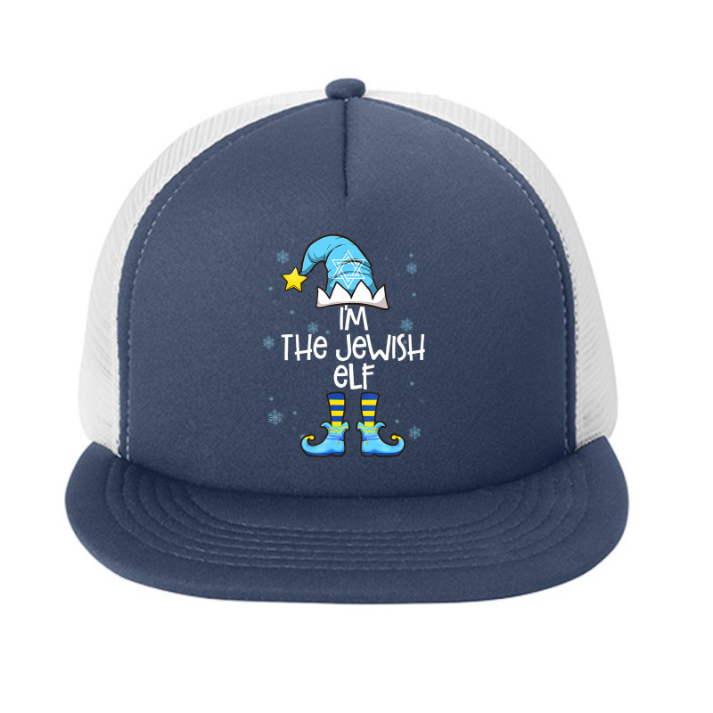 Happy Christmukkah Jewish I'm The Jewish Elf Christmas Xmas Foam Snapback Hat | Artistshot