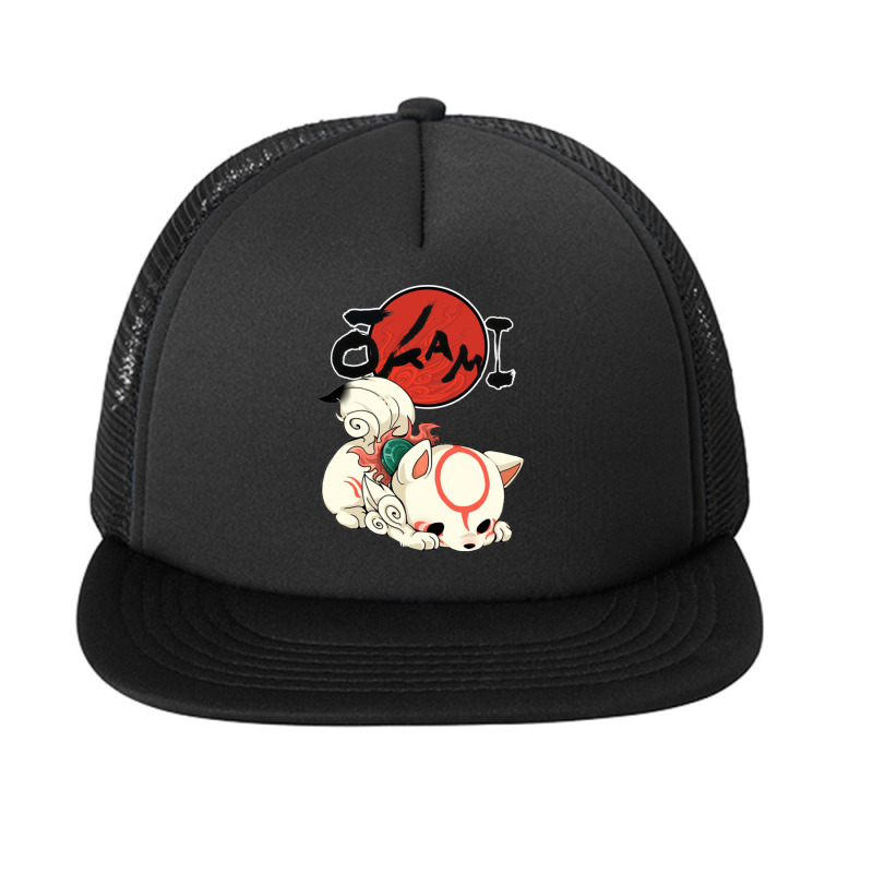 Okami Amaterasu Chibi Essential Foam Snapback Hat | Artistshot