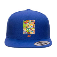 Group Shot Center Square All 90s Characters 5 Panel Snapback Cap | Artistshot