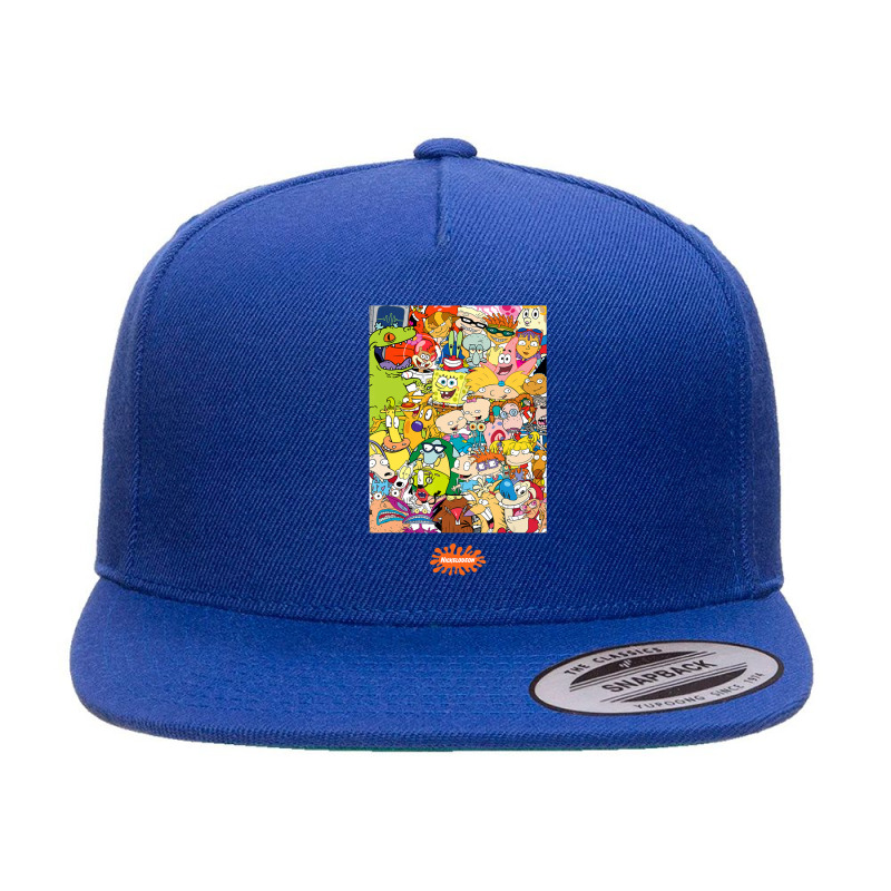 Group Shot Center Square All 90s Characters 5 panel snapback cap by buiduchai | Artistshot