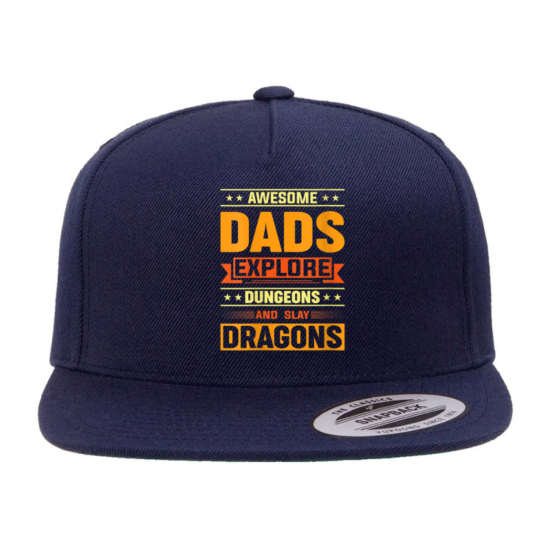 Womens Awesome Dads Explore Dungeons And Slay Dragon Rpg V-neck 5 panel snapback cap by hotoancuong | Artistshot