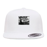 The Starry Night Van Gogh Famous Art Stylish Gray 5 Panel Snapback Cap | Artistshot