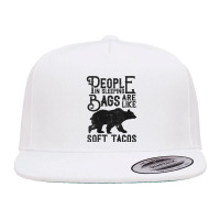 Womens People In Sleeping Bags Are Like Soft Tacos Funny Camping V Nec 5 Panel Snapback Cap | Artistshot