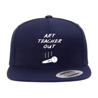 Retired Art Teacher Out Mic Drop Retirement Retiring Gift T Shirt 5 Panel Snapback Cap | Artistshot