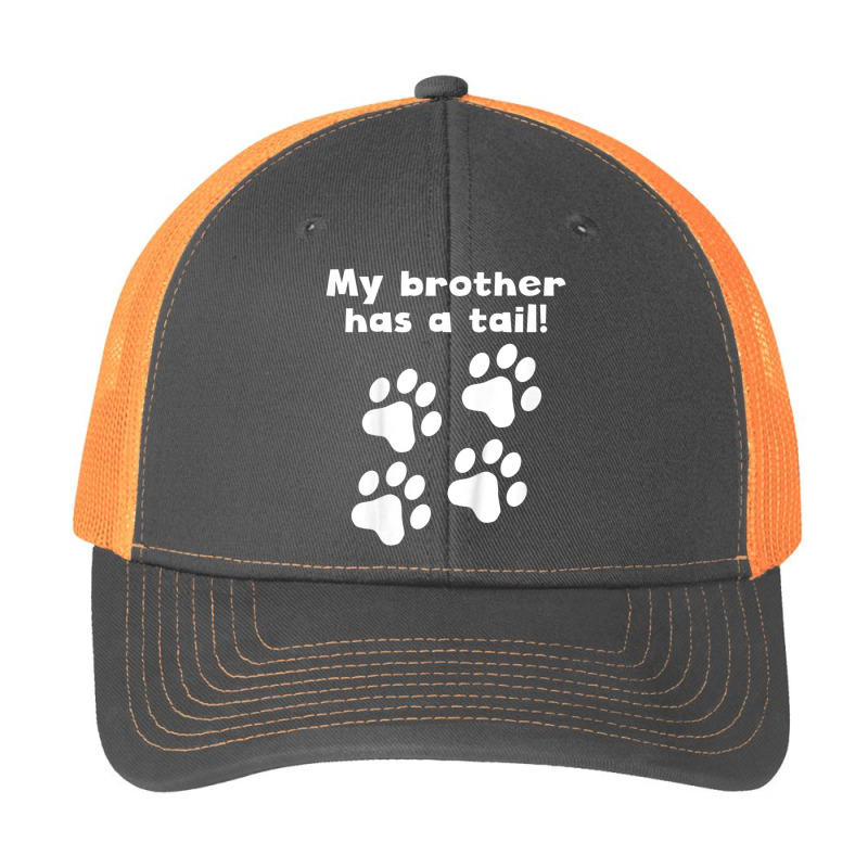 Kids My Brother Has A Tail Dog Paw Prints Pa Trucker Cap by Mata Gibson | Artistshot