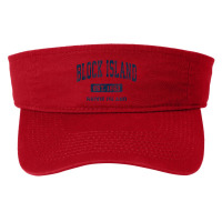 Block Island Rhode Island Ri Vintage Athletic Sports Design Fashion Visor | Artistshot