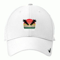 Palm Tree Distressed Rhode Island - Beach Design Nike Dri-fit Cap | Artistshot