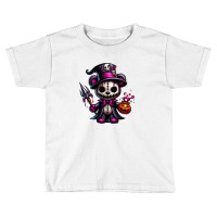 Teddy Bear Skull Party - Halloween Day Toddler T-shirt | Artistshot