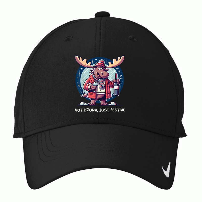 Moose Not Drunk Just Festive Fun Nike Dri-FIT Cap by ERNESTO GUANCIA | Artistshot