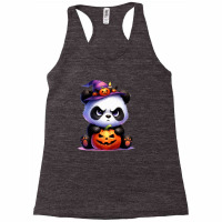 Halloween Day - Cute Panda With Pumpkin Racerback Tank | Artistshot