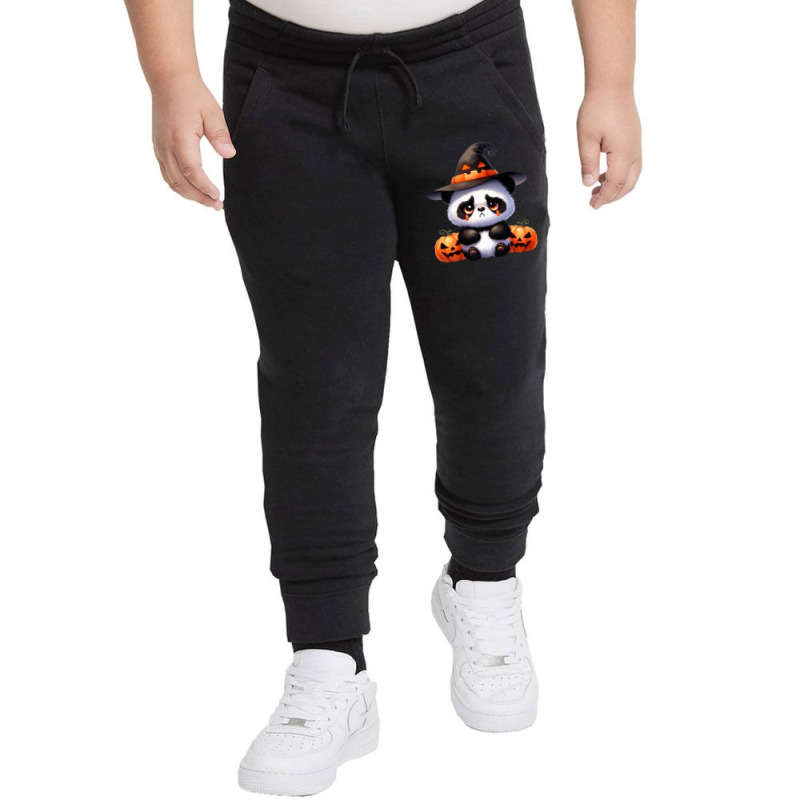 Halloween Day - Panda Cry With Pumpkin Youth Jogger by denbey | Artistshot