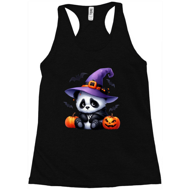 Witch Panda Halloween Day Racerback Tank by denbey | Artistshot