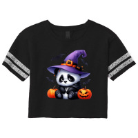 Witch Panda Halloween Day Scorecard Crop Tee | Artistshot