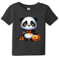 Halloween Day - Panda Cute With Pumpkin Baby Tee | Artistshot