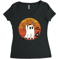 Halloween Party You Are Invited Retro Funny Ghost Women's Triblend Scoop T-shirt | Artistshot