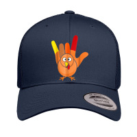 American Sign Language I Love You Thanksgiving Turkey T Shirt Retro Trucker Cap | Artistshot